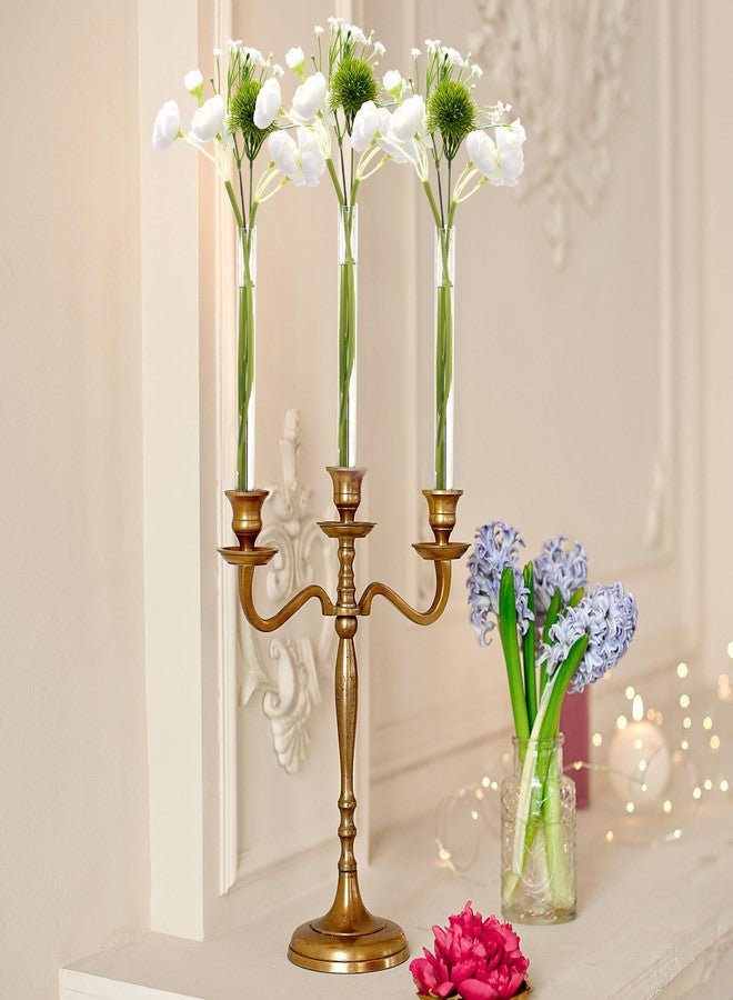 Ninehaoou 6 Pack 7.9" Bud Vase Taper Candle Holder's Acrylic Bud Flower Vase Designed Specially for Taper Candle for Tablescapes Centerpieces Weddings and Home Decorations(Plum Blossom Pattern) - Image 4